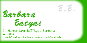 barbara batyai business card